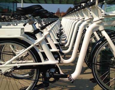 盖茨碳纤维皮带驱动的哥本哈根共享单车